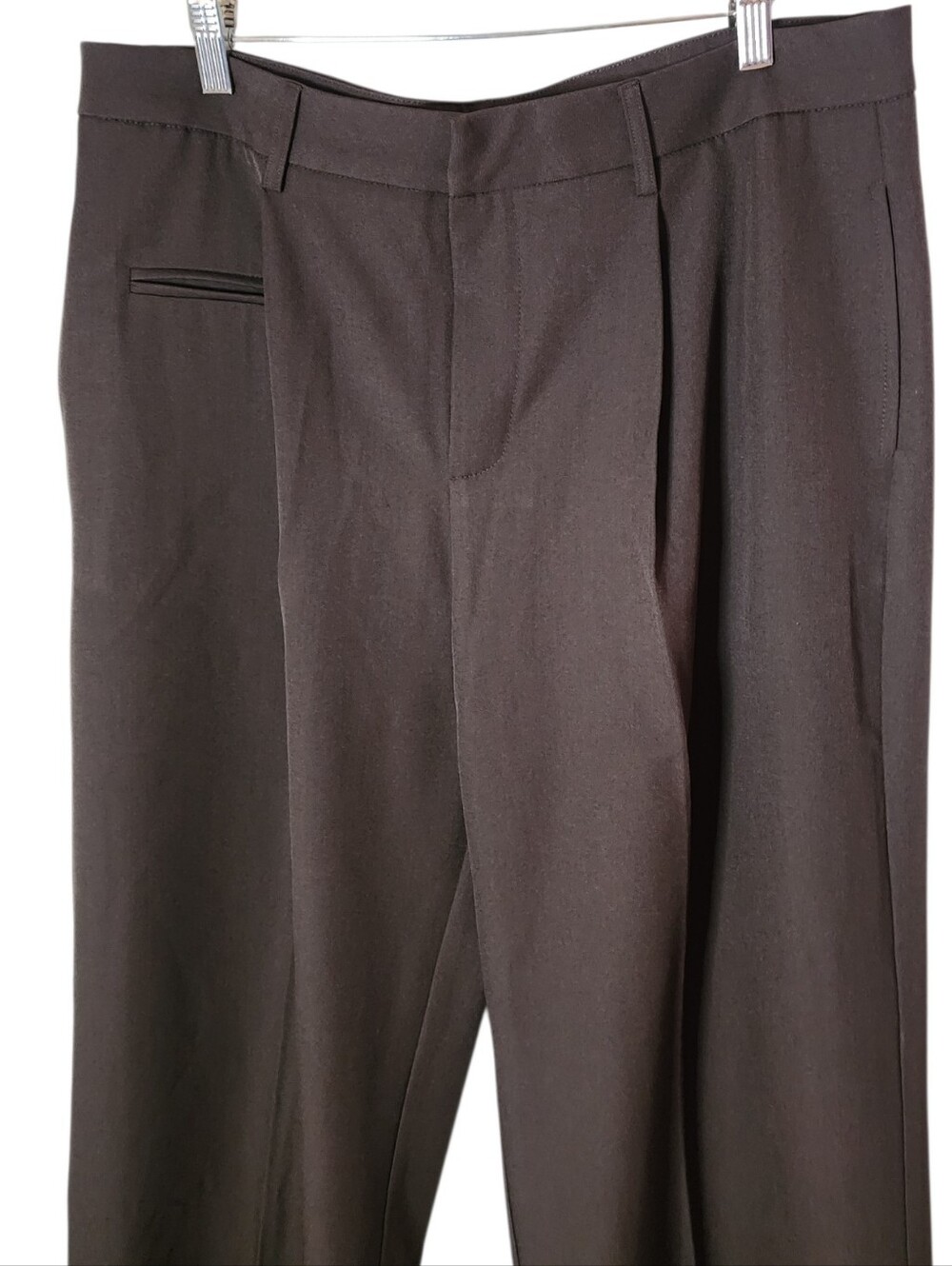 ANEWSTA Chocolate Brown Tailored Wide Leg Trousers Pants XXL US 14 NWT - Picture 3 of 8